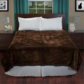 Daphnes Dinnette Solid Soft Heavy Thick Plush Mink Blanket - Coffee DA3239743